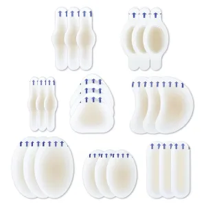 16 Pieces Gel Blister Bandage, Foot Blister Pads Foot Cushions Adhesive Waterproof Bandages for Toes, Forefoot, Heel
