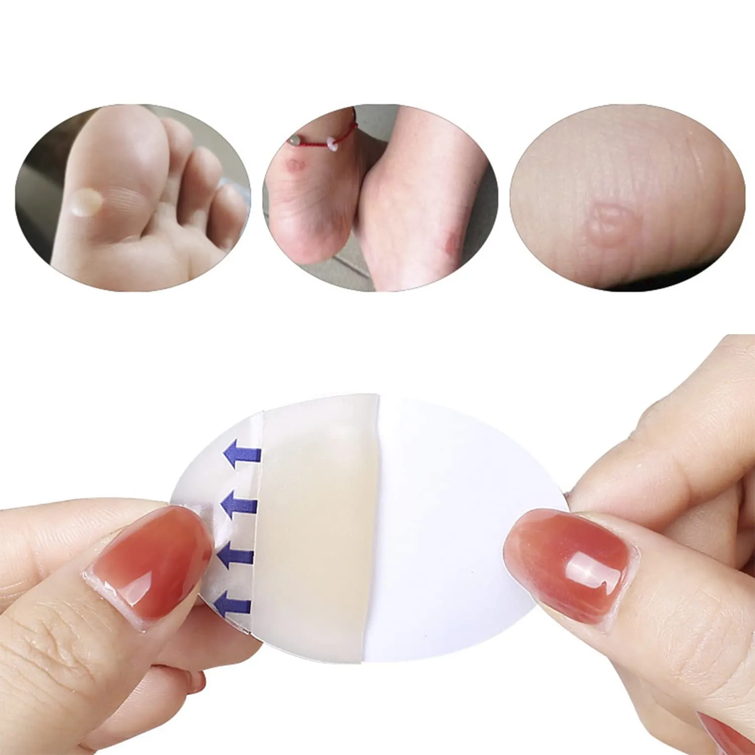 16 Pieces Gel Blister Bandage, Foot Blister Pads Foot Cushions Adhesive Waterproof Bandages for Toes, Forefoot, Heel