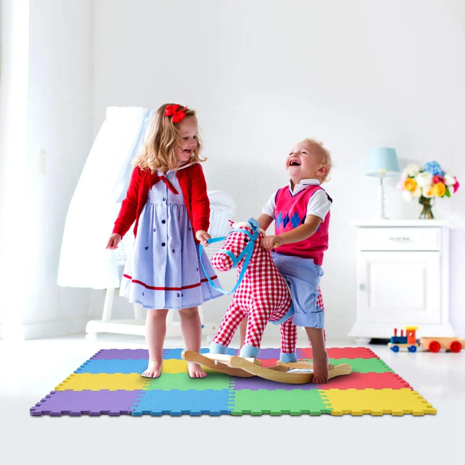 16-Pieces: Kids Puzzle Exercise Play Mat