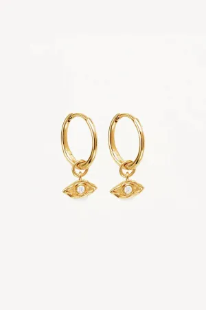 18k Gold Vermeil I am Protected Hoops