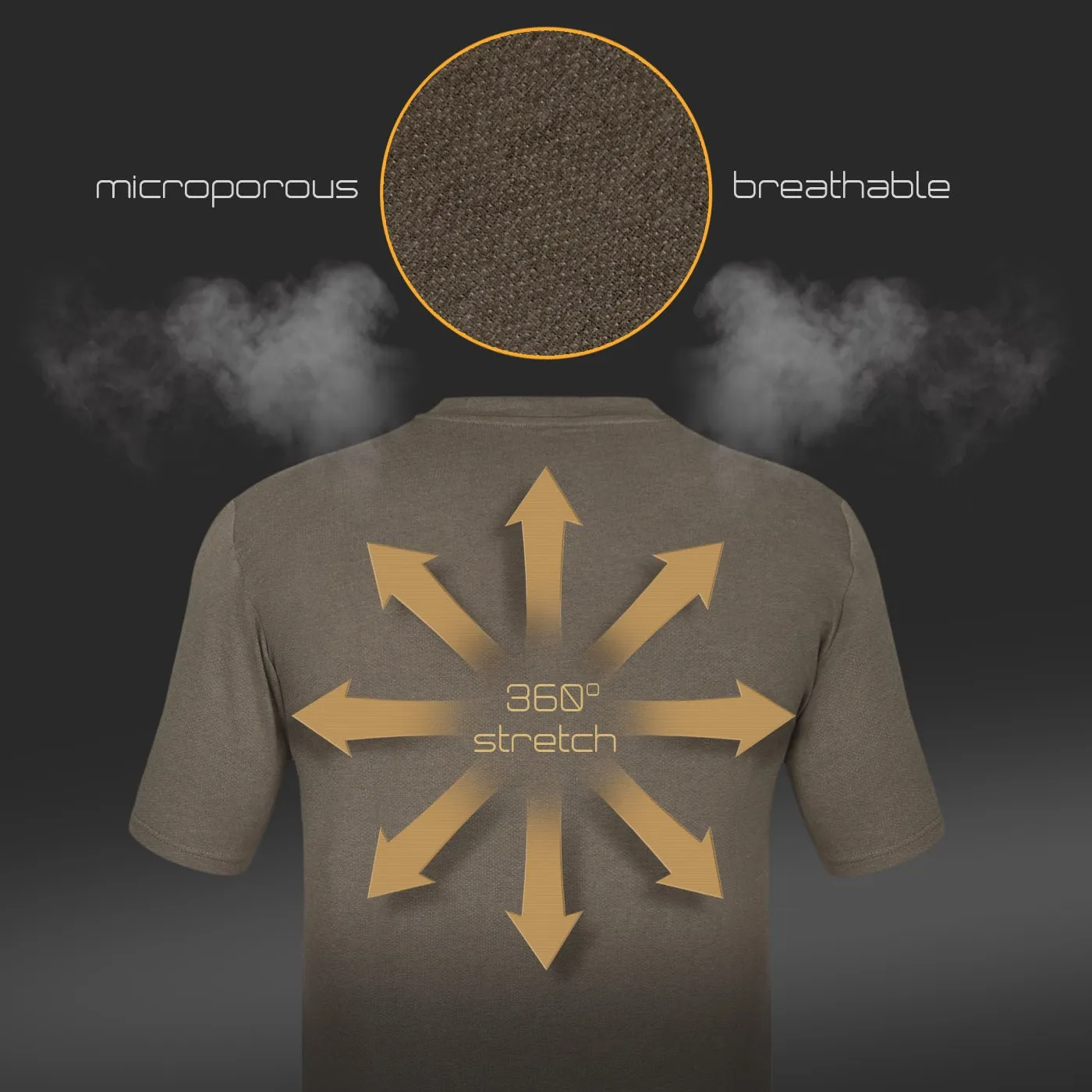 1UL Bamboo Short Sleeve Hunting T-shirt with Active Vent Technology