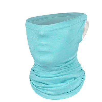 2Pcs gray Summer sunscreen ice silk riding mask, half face Anti-UV hanging ear cover for fishing hiking AZ13869