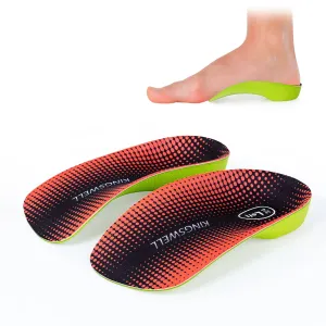 3/4 High Arch Support Insoles for Men/Women, Plantar Fasciitis Insoles, Orthotic Flat Feet, Over-Pronation | Relief Plantar Fasciitis, Heel Pain(Orange, XL:Men 9-11/Women 10-12) Orange
