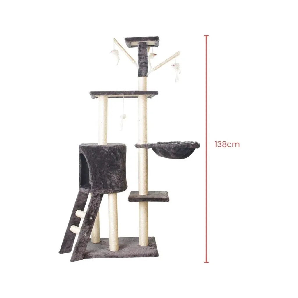 5-Level Plush Cat Tree Condo with Hammock & Cave, Floofi