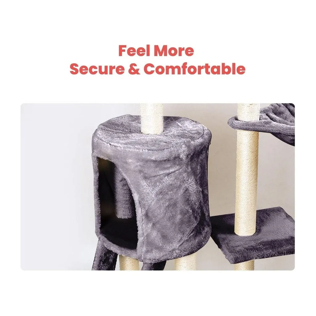 5-Level Plush Cat Tree Condo with Hammock & Cave, Floofi