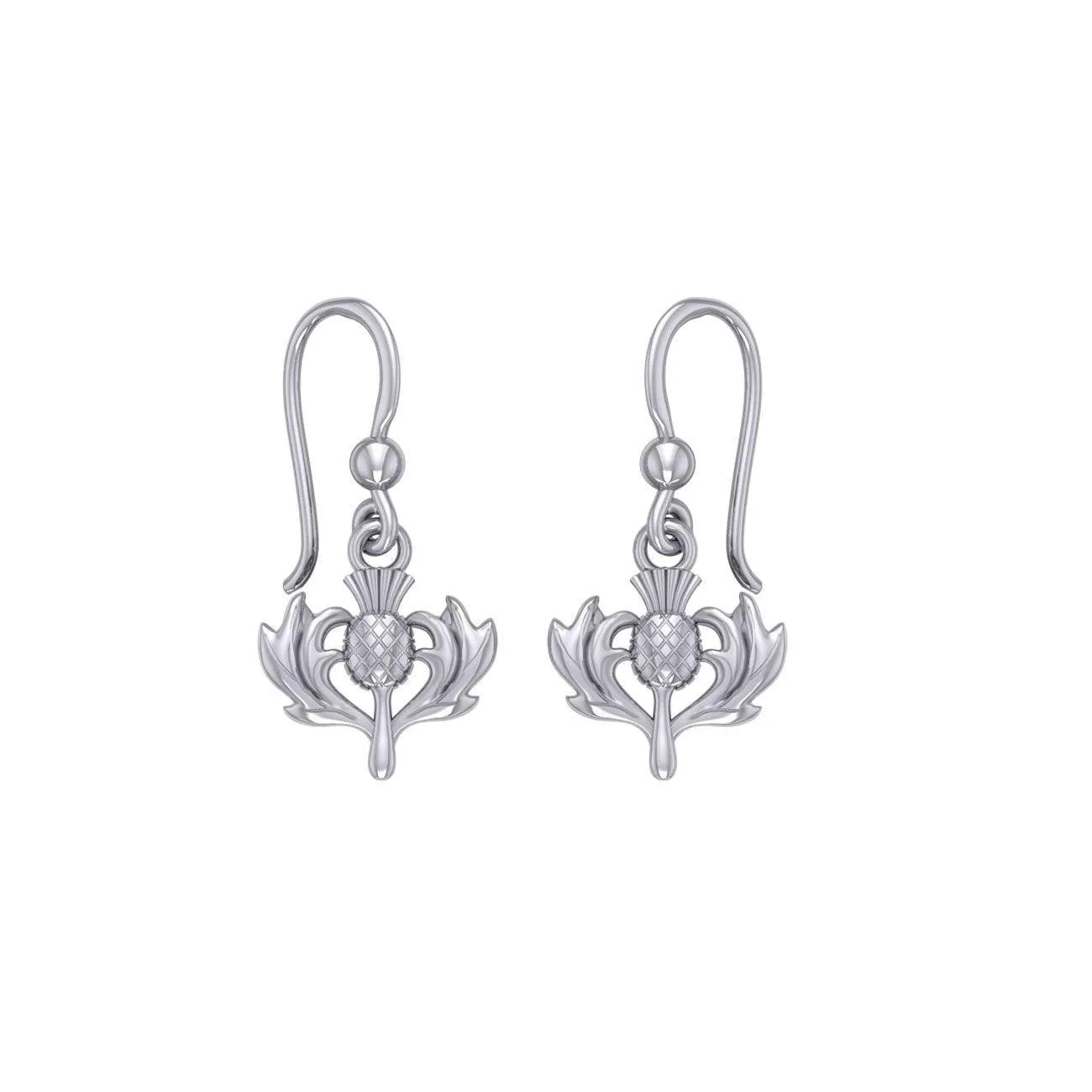 A beautiful glory of Scotland ~ Sterling Silver Jewelry Scottish Thistle Earrings TE1042