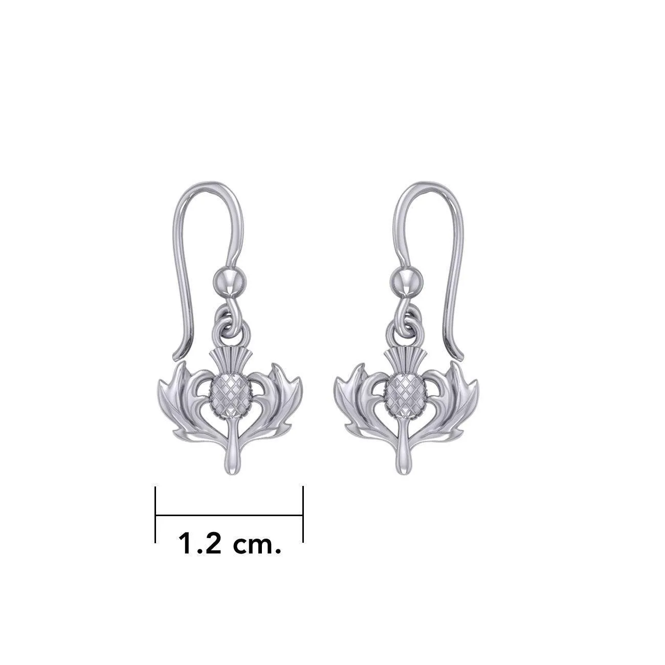 A beautiful glory of Scotland ~ Sterling Silver Jewelry Scottish Thistle Earrings TE1042