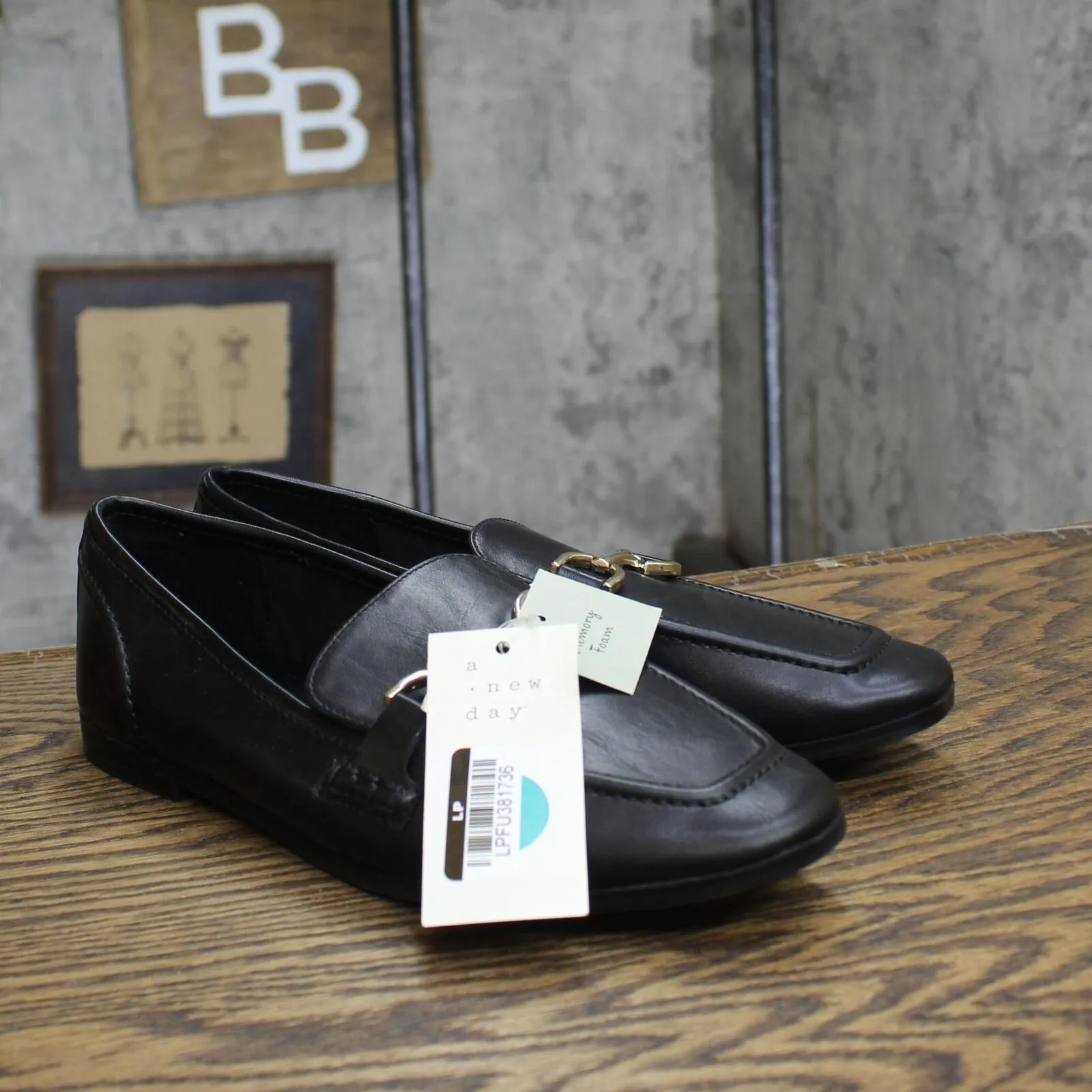 A New Day Womens Laurel Loafer Flats with Memory Foam Insole 87930086 Black 8M