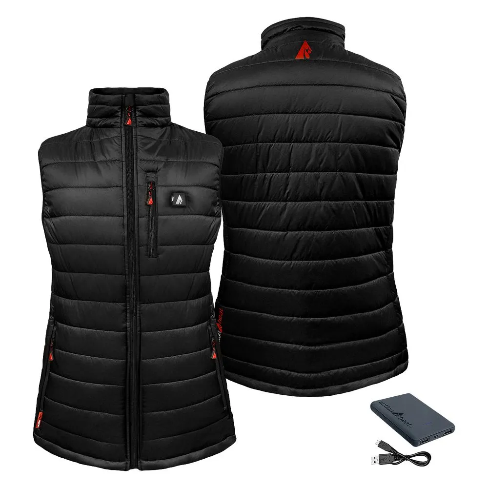 ActionHeat AHPVST-5V-WB-2X 5V Battery Heated Puffer Vest for Ladies - Black - XXL