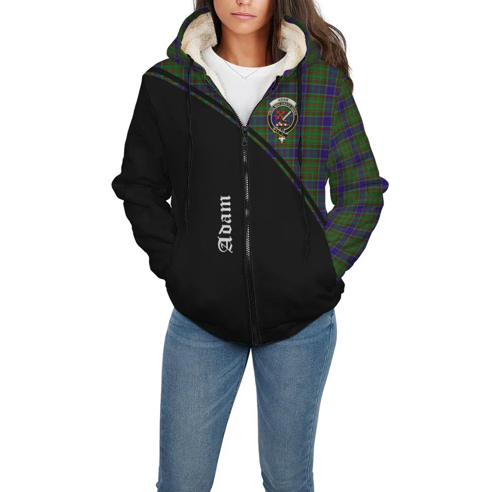 Adam Tartan Sherpa Hoodie with Family Crest Curve Style