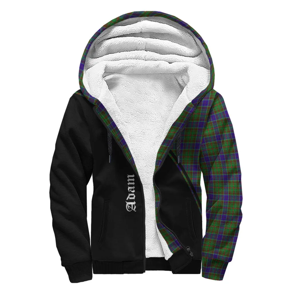 Adam Tartan Sherpa Hoodie with Family Crest Curve Style