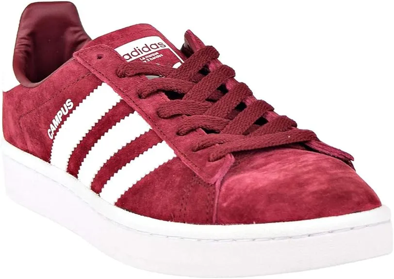 Adidas Originals Men's Campus Shoes 3-Stripes Classic Sneakers Burgundy - F97245