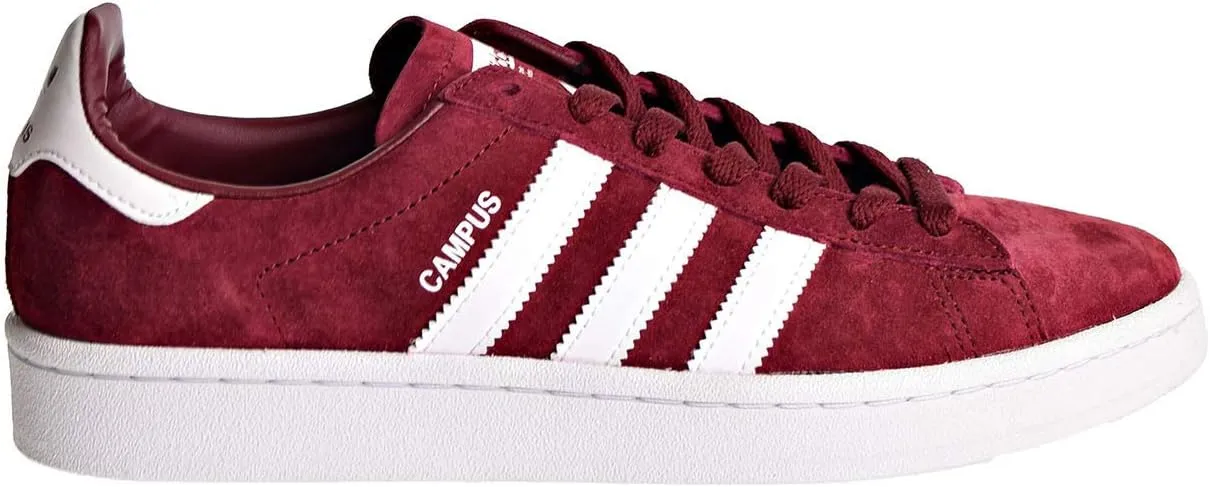 Adidas Originals Men's Campus Shoes 3-Stripes Classic Sneakers Burgundy - F97245