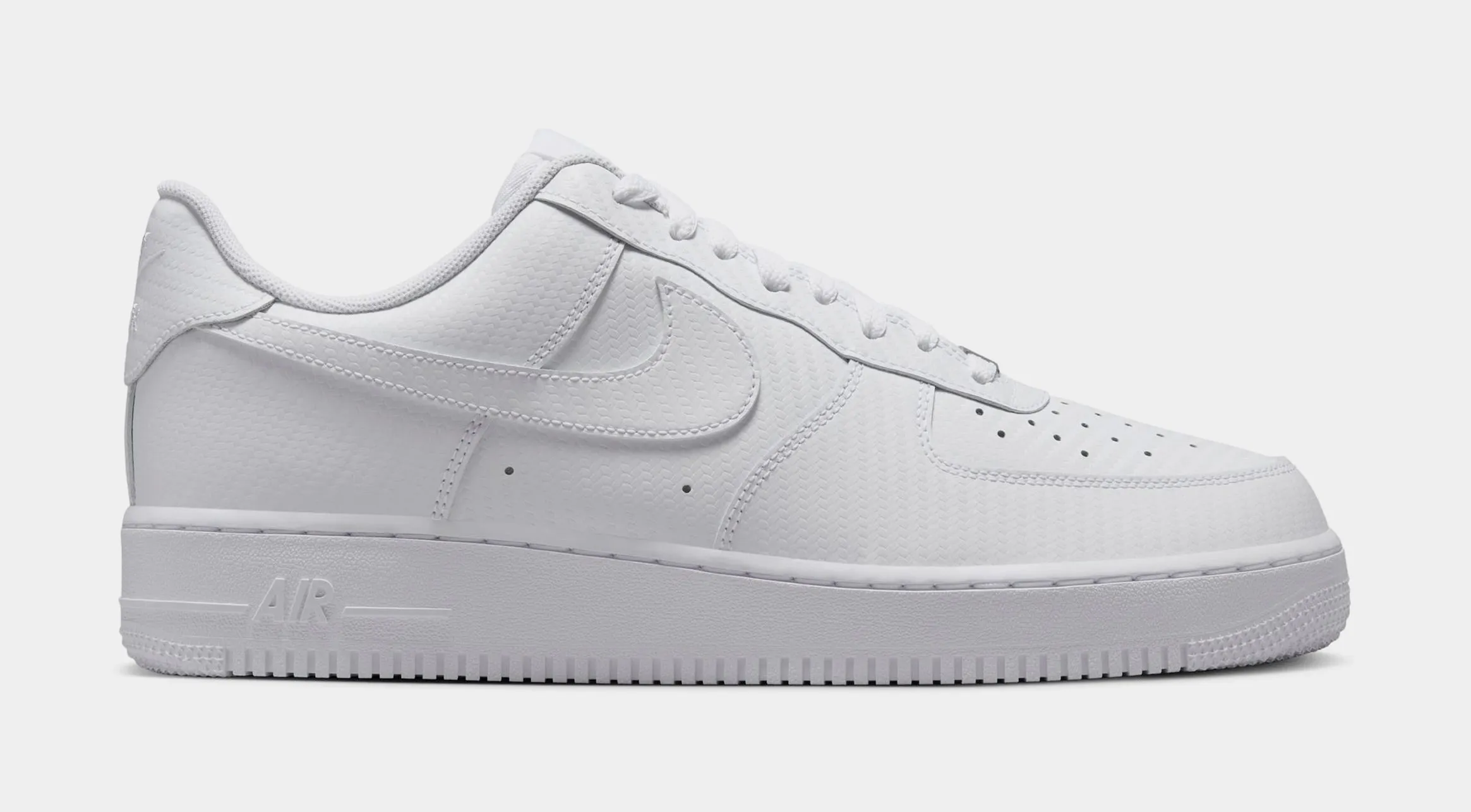 Air Force 1 '07 Texture Mens Lifestyle Shoes (White/White)