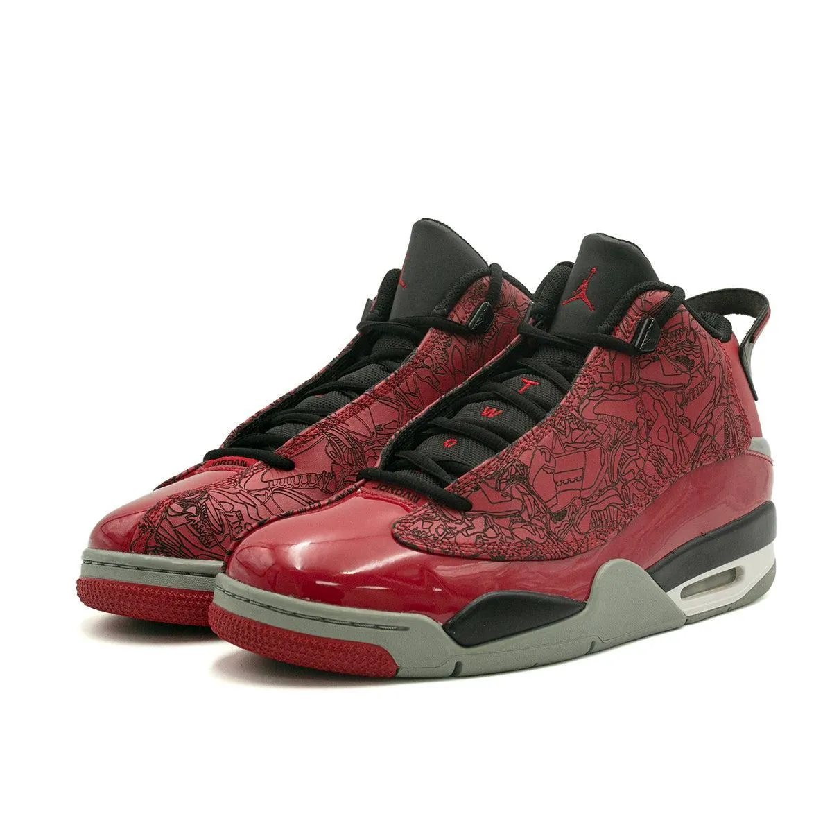 Air Jordan Dub Zero Toro Bravo High-Top Sneakers Leather Red Colour For Men