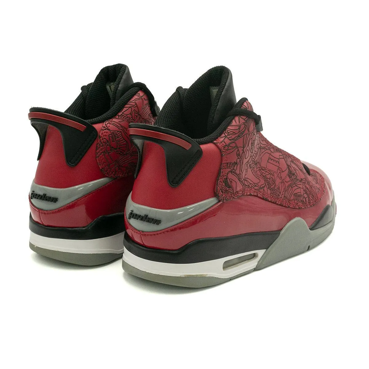Air Jordan Dub Zero Toro Bravo High-Top Sneakers Leather Red Colour For Men