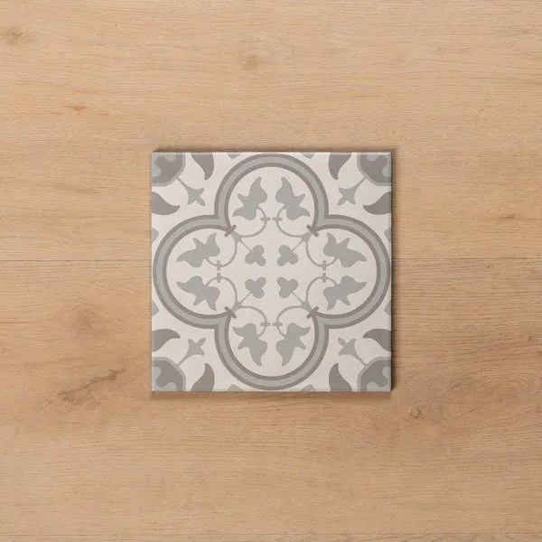 Airlie Light Grey Matt Cushioned Edge Porcelain Tile 200x200mm