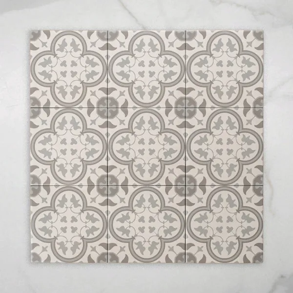 Airlie Light Grey Matt Cushioned Edge Porcelain Tile 200x200mm