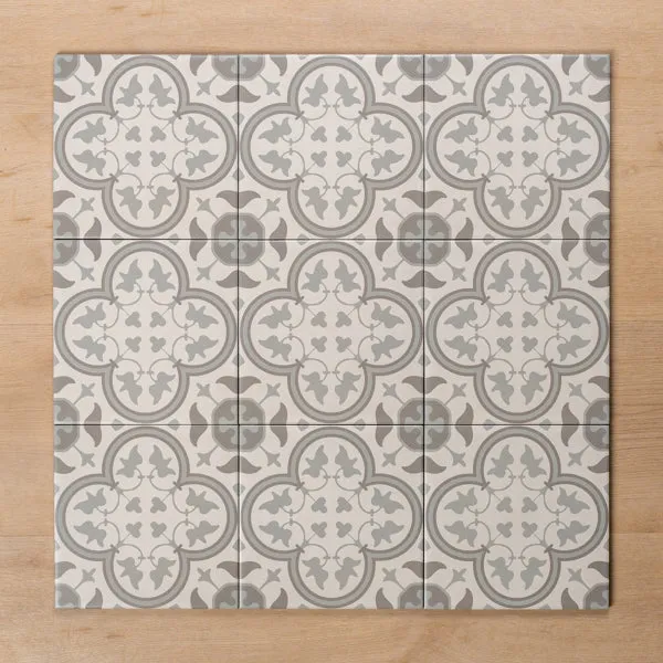 Airlie Light Grey Matt Cushioned Edge Porcelain Tile 200x200mm