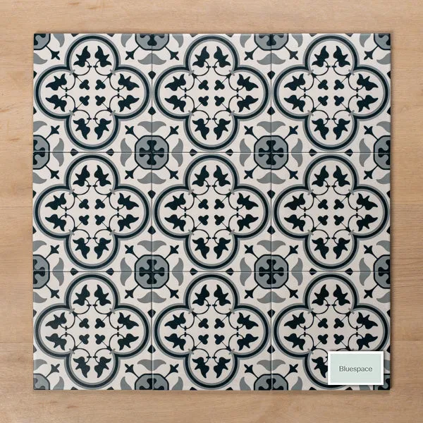 Airlie Mid Blue Matt Cushioned Edge Porcelain Tile 200x200mm