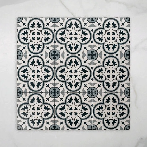 Airlie Mid Blue Matt Cushioned Edge Porcelain Tile 200x200mm
