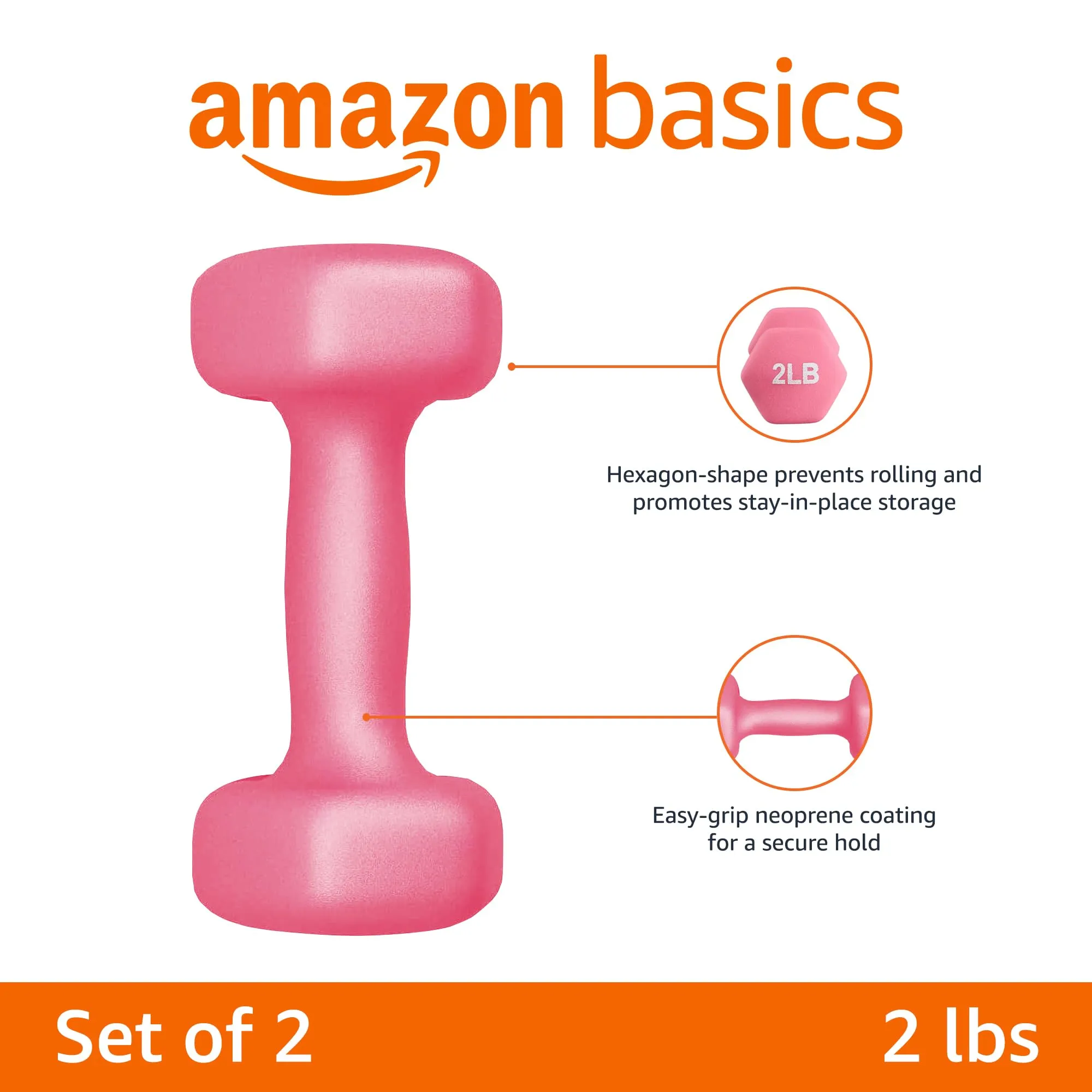 Amazon Basics Neoprene Dumbbell Hand Weights