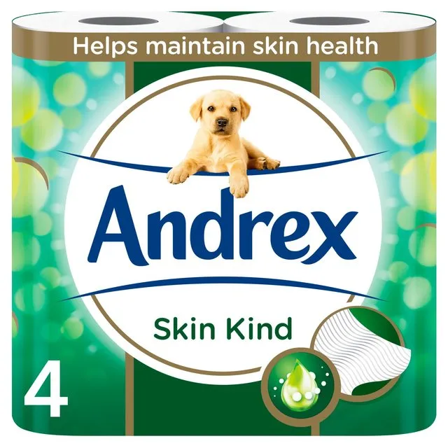 Andrex Toilet Tissue Skin Kind 4 Rolls