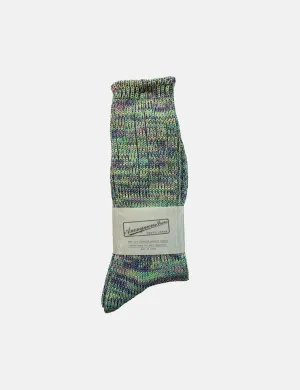 Anonymous Ism 5 Colour Mix Crew Socks - Mint