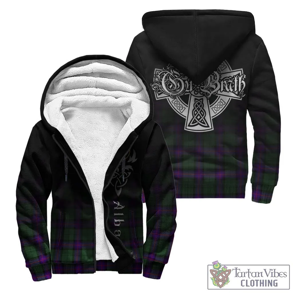 Armstrong Modern Tartan Sherpa Hoodie Featuring Alba Gu Brath Family Crest Celtic Inspired