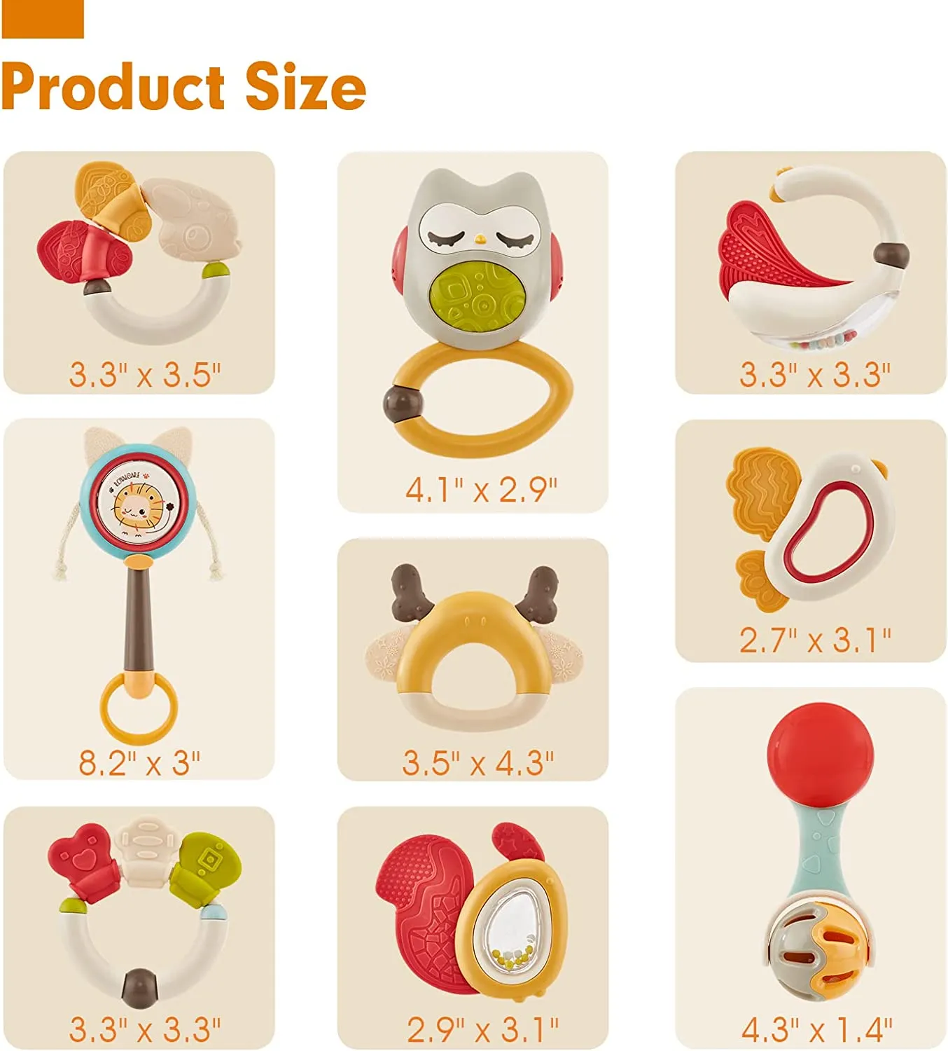 Baby Rattles Toys Set 0-6 Months