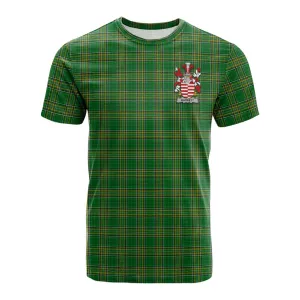 Barrett Irish Clan Tartan Cotton T-shirt with Coat of Arms