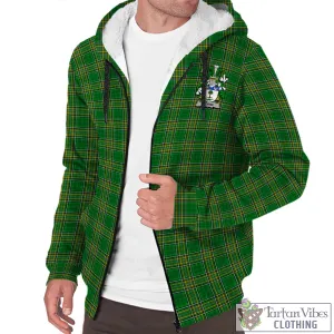 Beirne Irish Clan Tartan Sherpa Hoodie with Coat of Arms