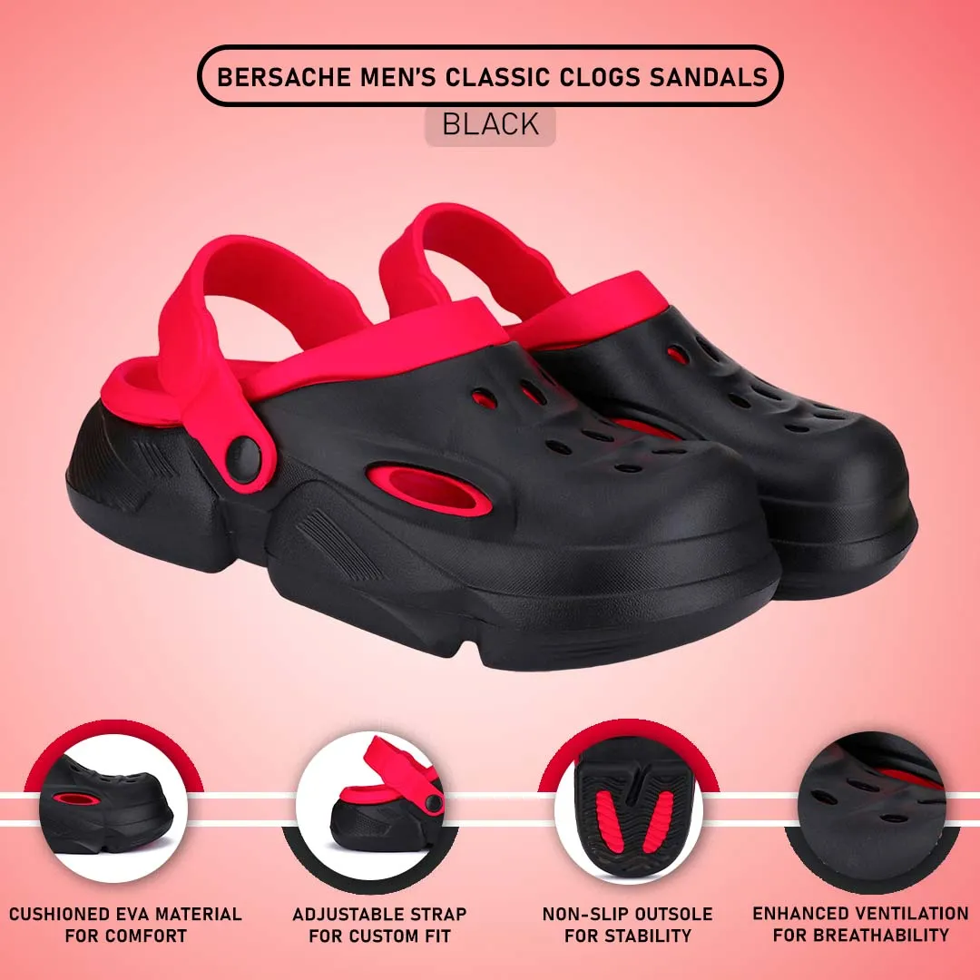 Bersache Extra Soft Classic Casual with  Regular wear with Ultra Soft & Flexibility Technology Clogs for Men's & Boy's 6032-Red