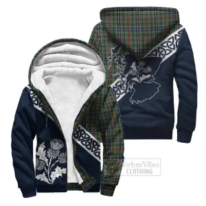 Bisset Tartan Sherpa Hoodie Featuring Thistle and Scotland Map