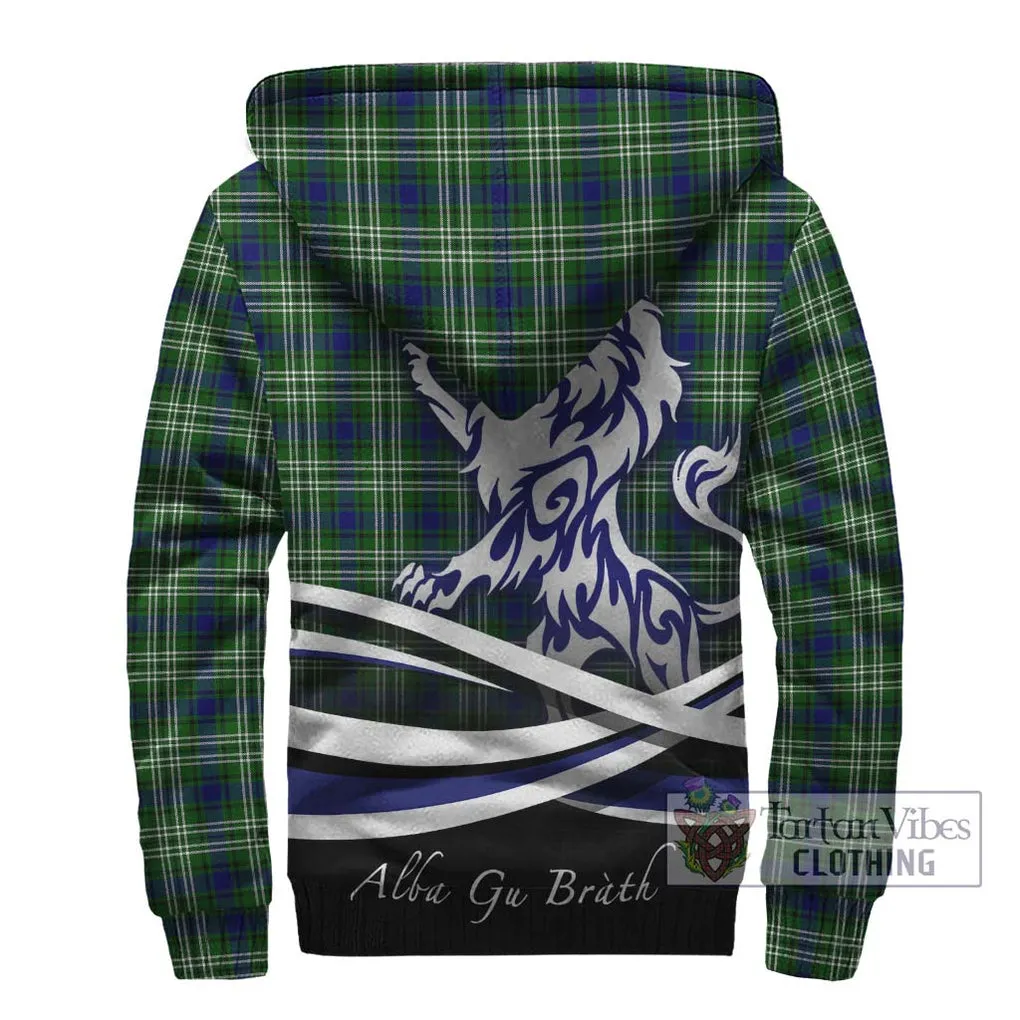 Blackadder Tartan Sherpa Hoodie with Alba Gu Brath Regal Lion Emblem