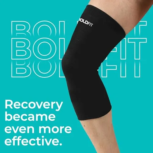 Boldfit Knee Caps For Women & Men Knee Support For Men Gym Knee Cap For Men Knee Pain Relief Products Knee Support For Women Knee Brace For Knee Pain Knee Pad Knee Guard Knee Band Knee Belt - M