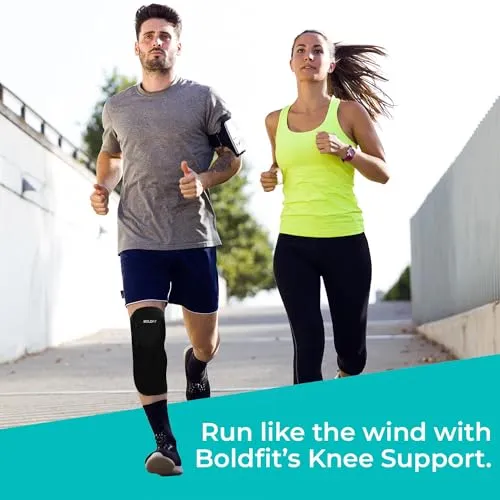 Boldfit Knee Caps For Women & Men Knee Support For Men Gym Knee Cap For Men Knee Pain Relief Products Knee Support For Women Knee Brace For Knee Pain Knee Pad Knee Guard Knee Band Knee Belt - M