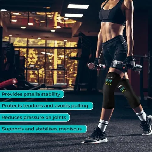 Boldfit Knee Caps For Women & Men Knee Support For Men Gym Knee Cap For Men Knee Pain Relief Products Knee Support For Women Knee Brace For Knee Pain Knee Pad Knee Guard Knee Band Knee Belt - M