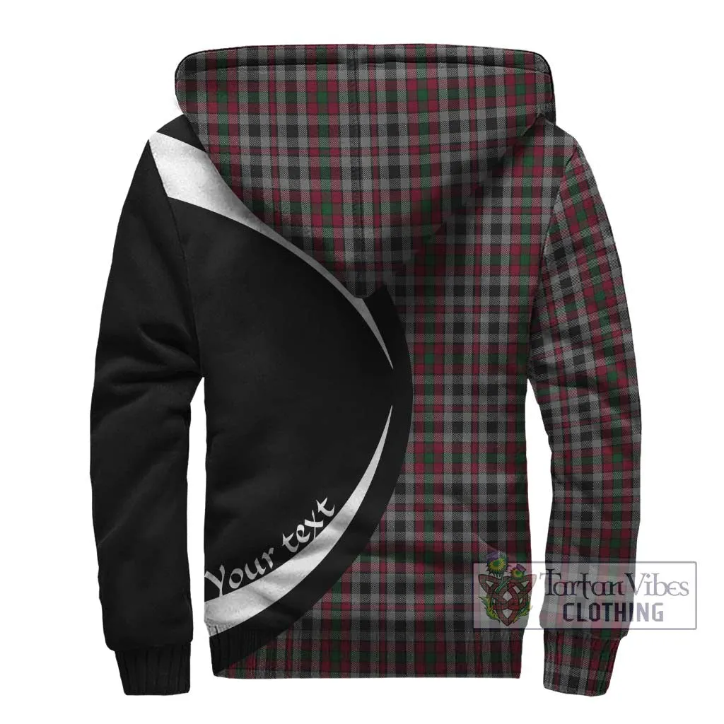 Borthwick Tartan Sherpa Hoodie with Family Crest Circle Style