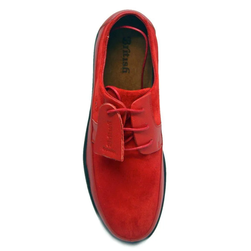 British Walkers Westminster Bally Style Men's Leather and Suede Black Sole Low Top Sneakers