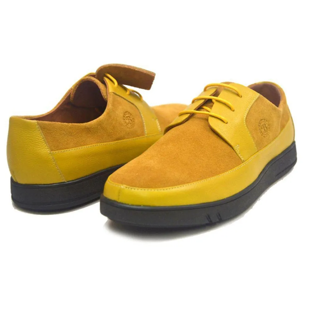 British Walkers Westminster Bally Style Men's Leather and Suede Black Sole Low Top Sneakers