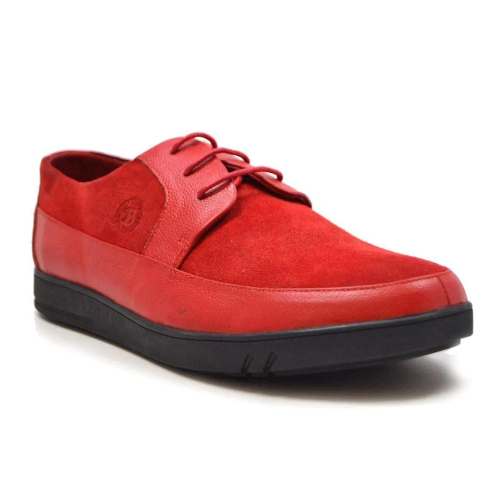 British Walkers Westminster Bally Style Men's Leather and Suede Black Sole Low Top Sneakers