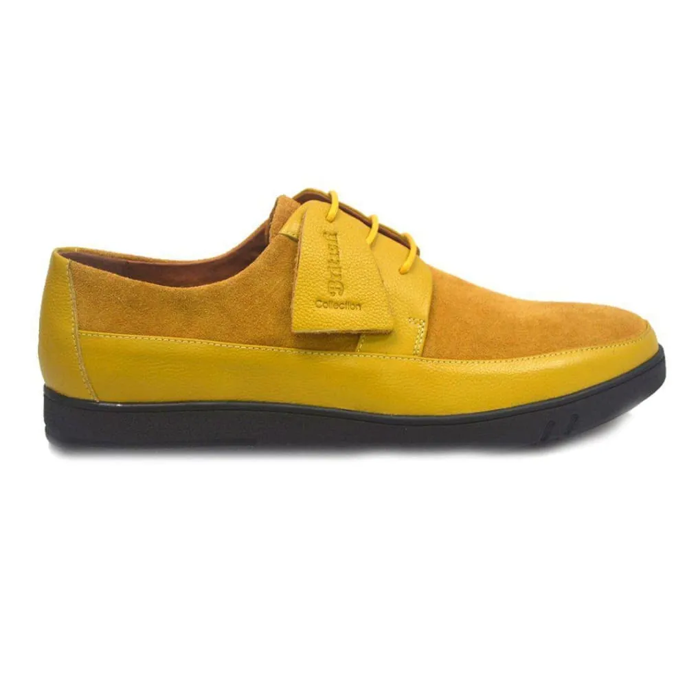 British Walkers Westminster Bally Style Men's Leather and Suede Black Sole Low Top Sneakers