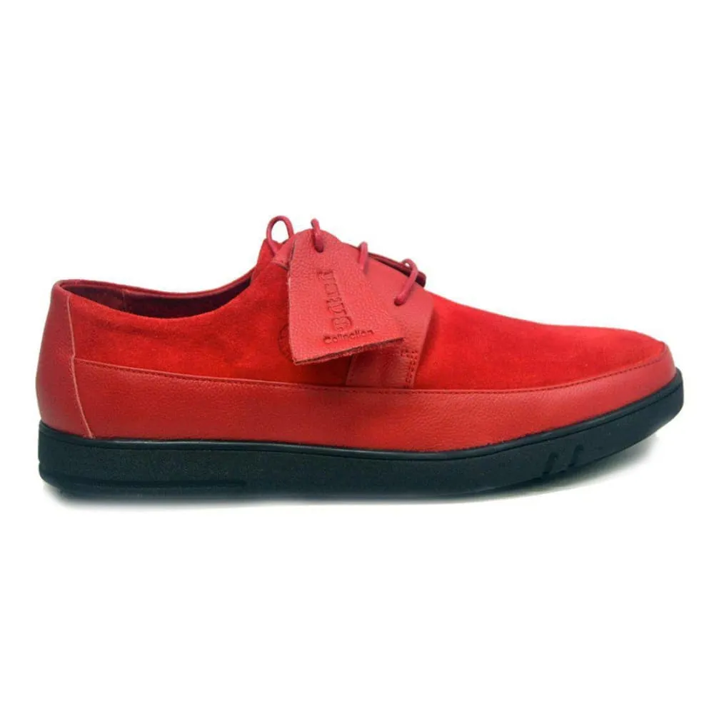 British Walkers Westminster Bally Style Men's Leather and Suede Black Sole Low Top Sneakers