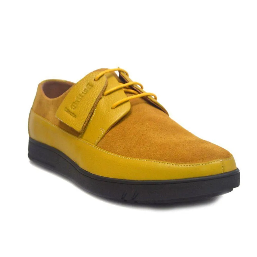 British Walkers Westminster Bally Style Men's Leather and Suede Black Sole Low Top Sneakers