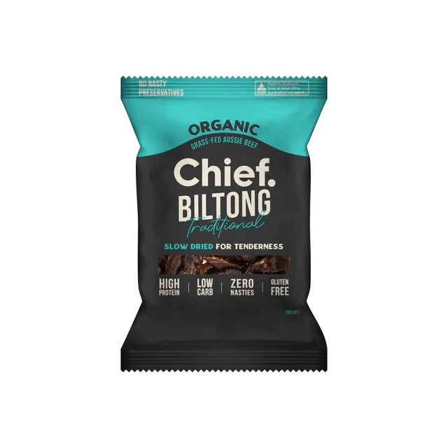 Chief Organic Grass-Fed Beef Biltong 30g