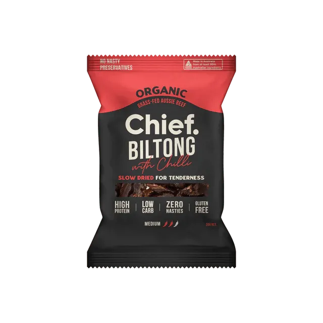 Chief Organic Grass-Fed Beef Biltong 30g