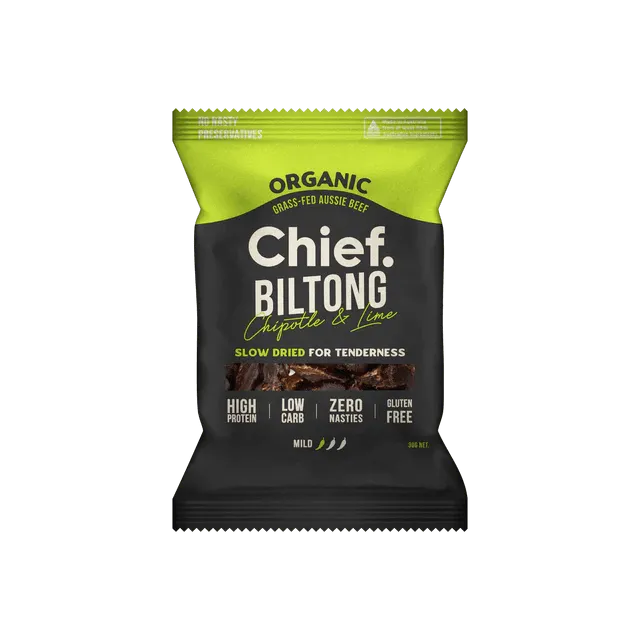 Chief Organic Grass-Fed Beef Biltong 30g