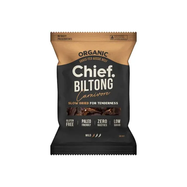 Chief Organic Grass-Fed Beef Biltong 30g