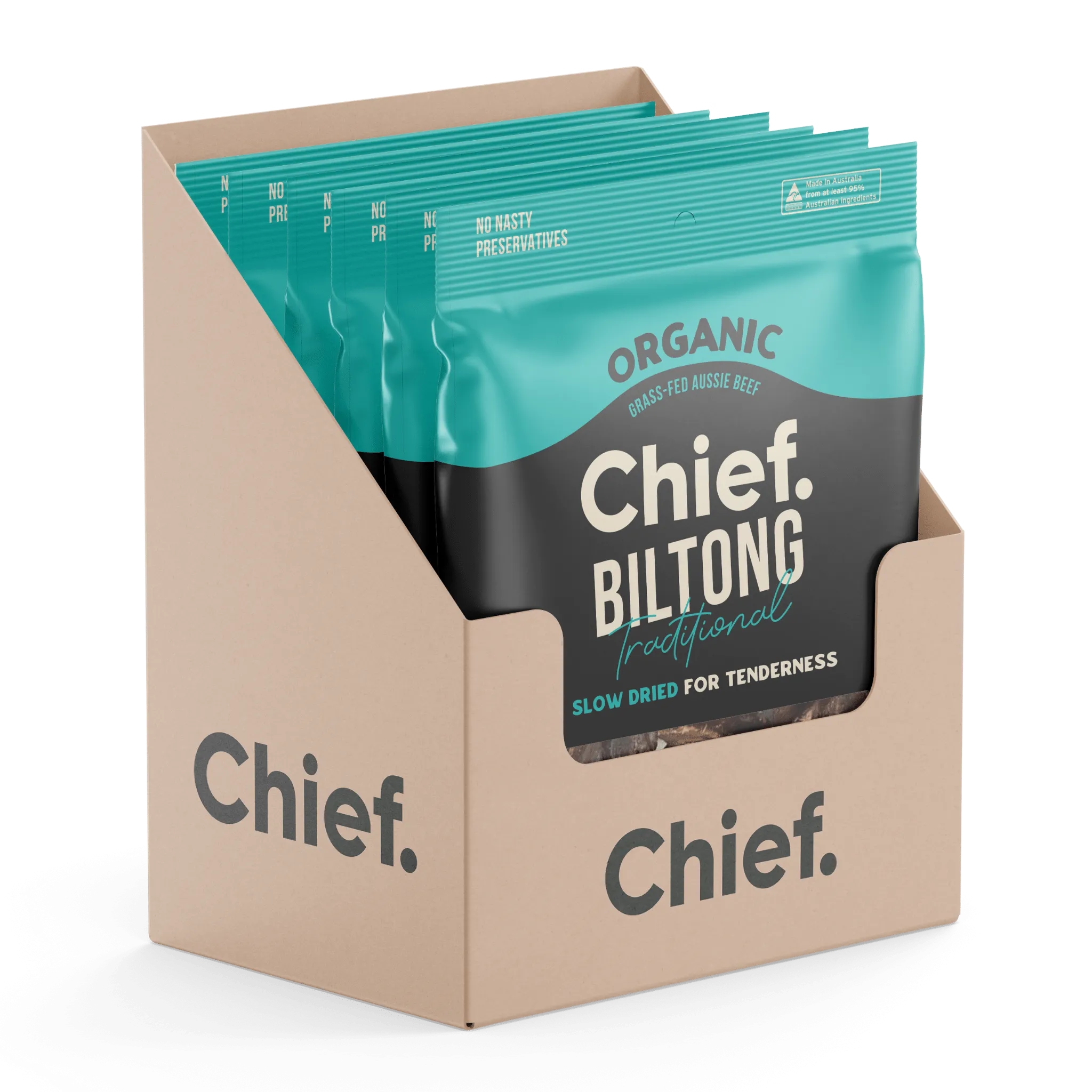 Chief Organic Grass-Fed Beef Biltong 90g